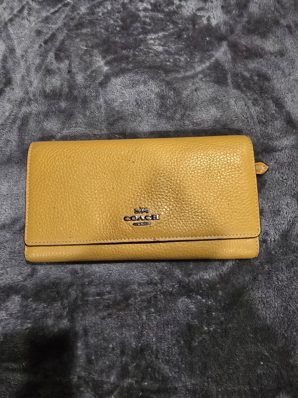 Coach Yellow Leather Continental Wallet